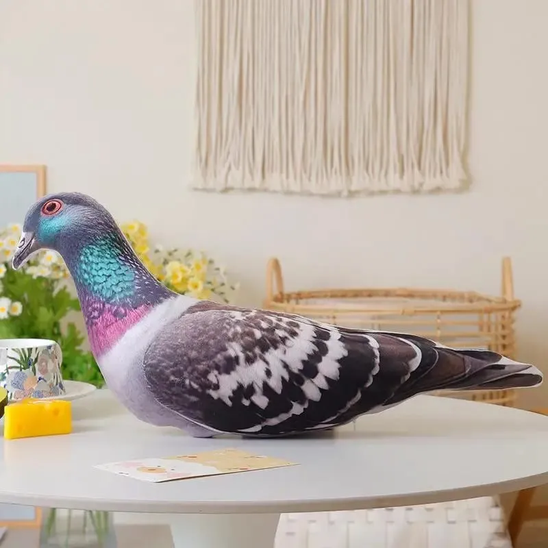 Lifelike 3D Rooster Plush Throw Pillow Soft Fluffy Vivid Print Cushion for Couch Bed Decor Unique Gift for Animal Lovers
