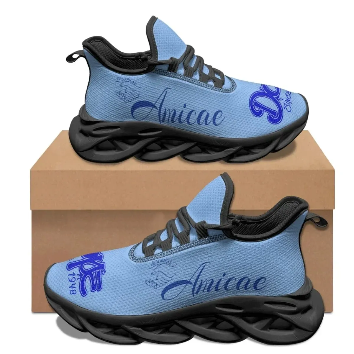 Zeta Amicae New Trend 3D Print Casual Mesh Sneakers for Women Lightweight Lace up Shoes Friends of Zeta Platform Shoes Female — image 8