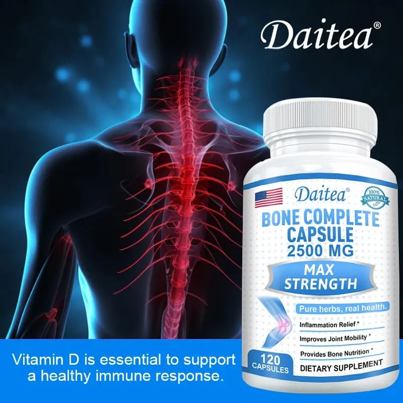 Collagen Bone Capsules Calcium Magnesium & Vitamins Supports Bone Density Calcium Absorption Cartilage & Joint Health