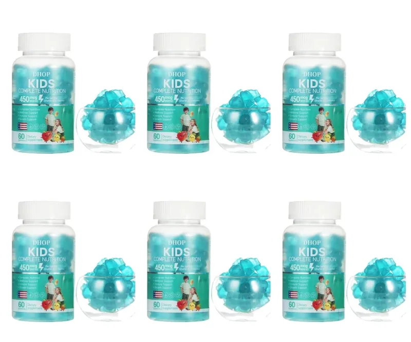 Kids Multivitamin Gummies Vitamin D3 C Zinc B Vitamins Immune Support Daily Wellness Nutrition Fruit Flavor 60 Gummies