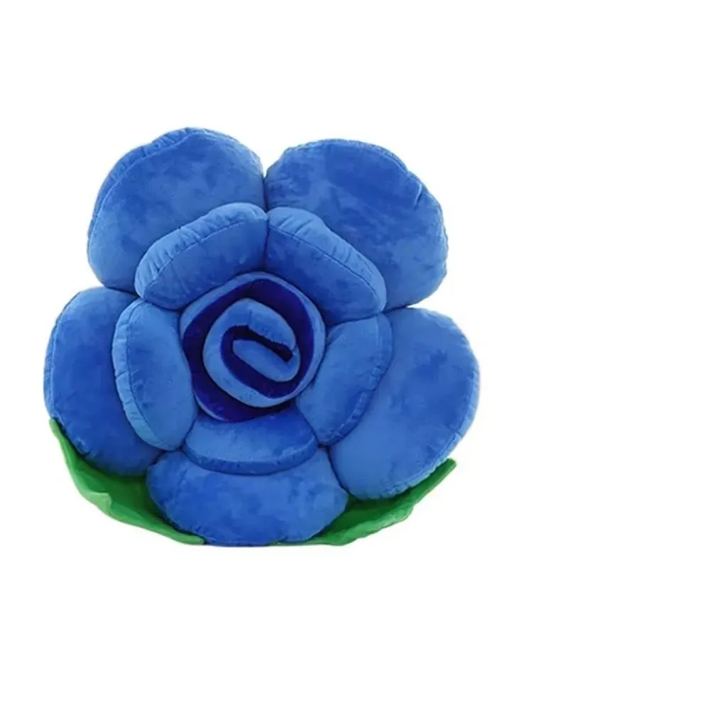New Large Rose Shaped Pillow Simulated Colorful Sofa Flower Cushion Plush Car Interior Cushion Wedding Party Supplies
