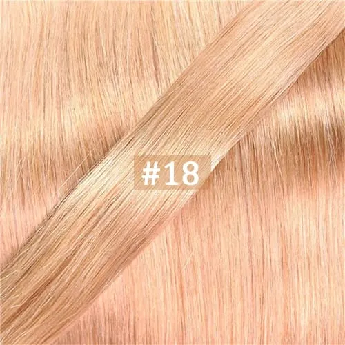 Solove Straight 6D-2 Virgin Human Hair Extensions Handmade Seamless Loop Micro Ring Hair Extensions 10-30” 50g/set Natural Color