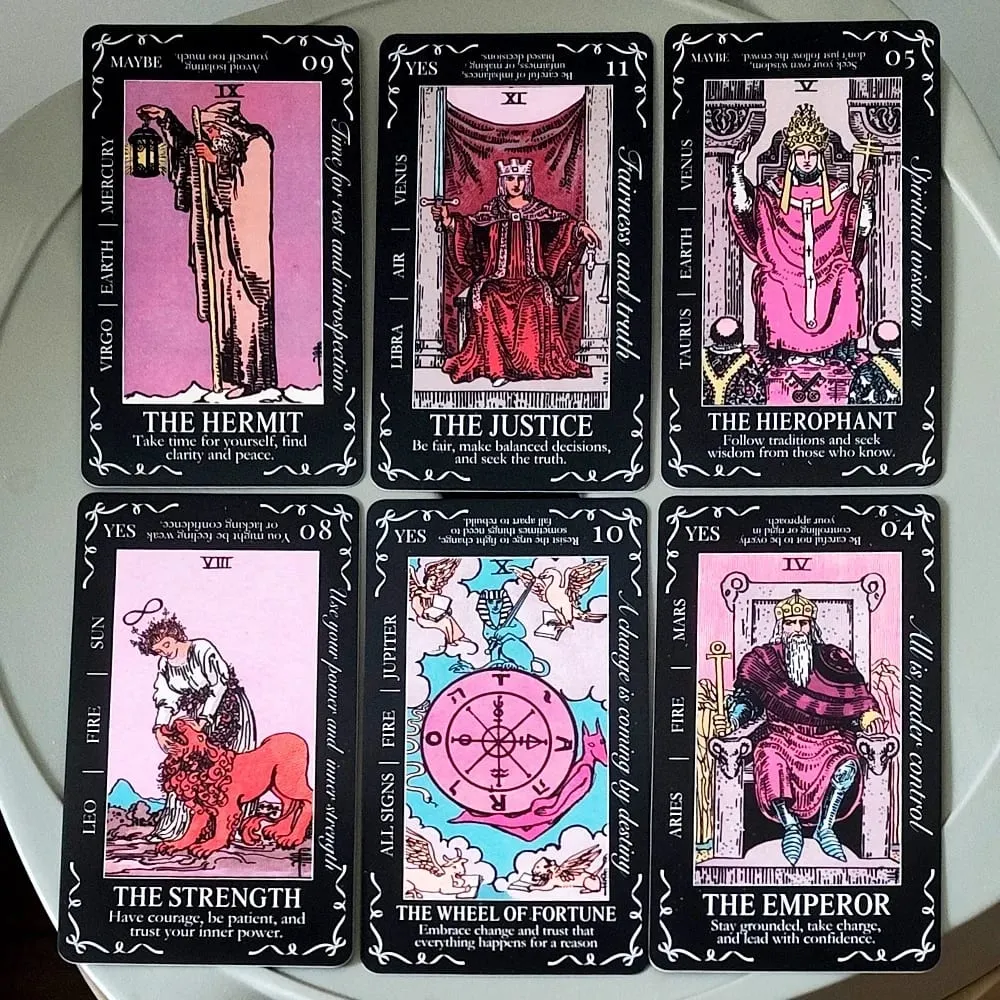Beginners Tarot Deck in Tin Box with Guidebook 11*6.2cm 78 Tarot Cards with Astrology & Numerology Insights