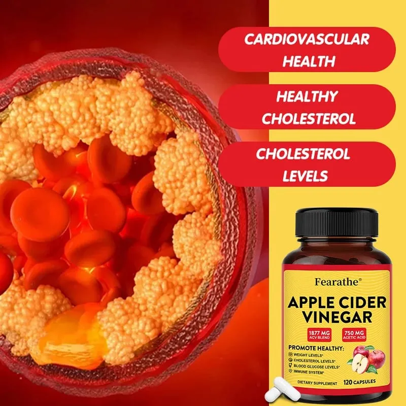 Apple Cider Vinegar Capsules with Zinc & Vitamin D3 Support Metabolic Immune Digestive Gut Wellness & Daily Body Management