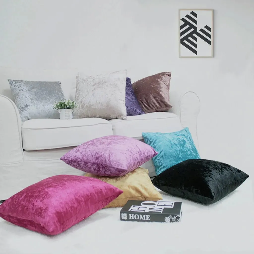 Plush Velvet Throw Pillow Cover Invisible Zipper Soft Cushion Case for Couch or Bed Decorative Pillows