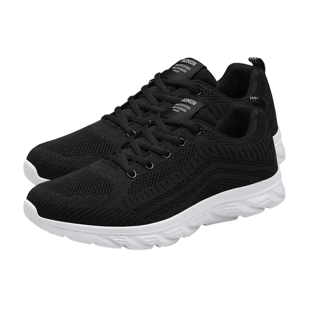 Wide Toe Box Men Shoes Men's Wide Width Mesh Sneakers Casual Sport Shoes for Travel Work Lightweight Flat Lace-up Mountaineering