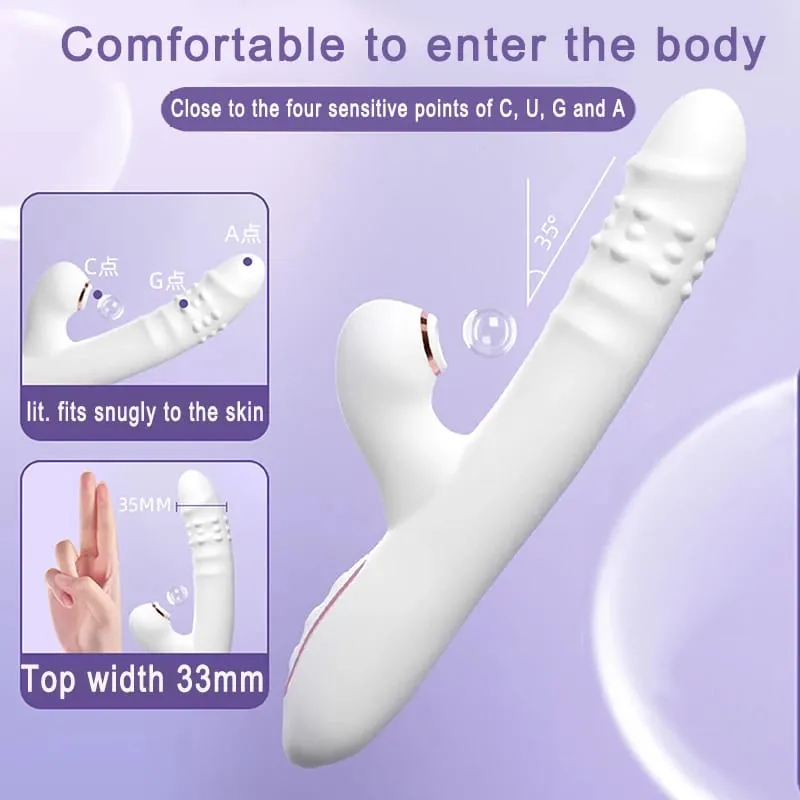 Dildo Sex Toys Vibrator Thrustingwith multiple vibration/sucking modes Multifunctional waterproof Thrusting with Licking