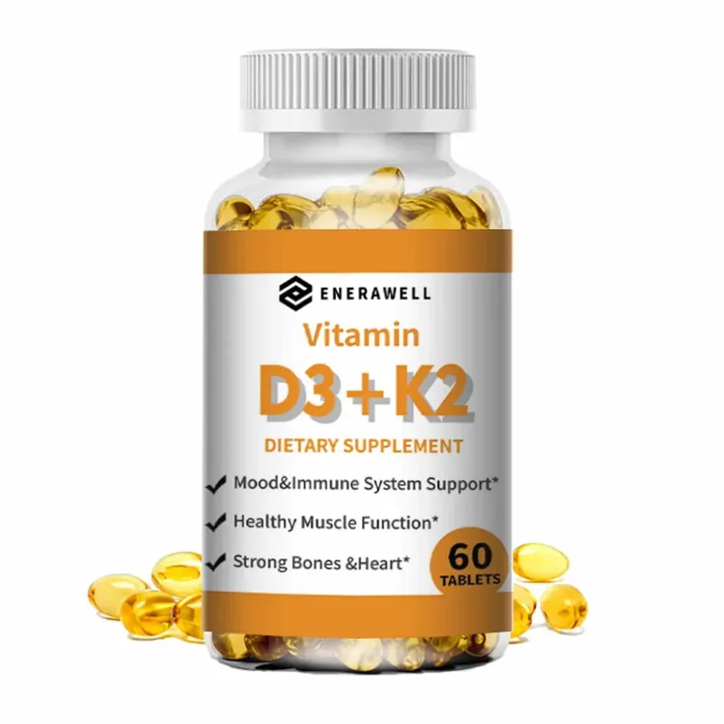Vitamin D3 K2 Capsule - 20 000 IU Vitamin D3 Supports Bone & Teeth Health Calcium Metabolism Daily Body Wellness Supplement