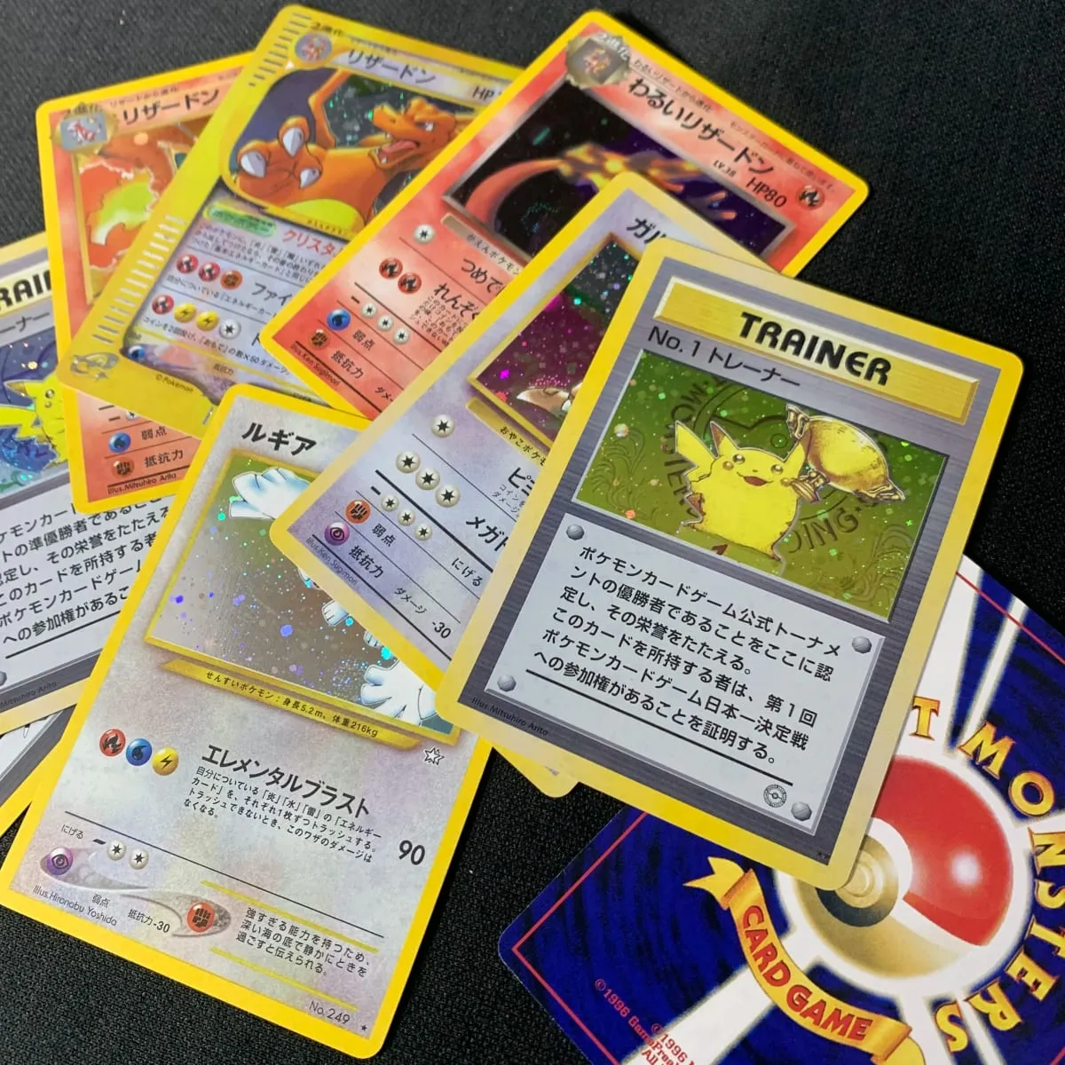 PKM Proxy Cards Japanese Rocket Neo Era Lugia e-Series Era Charizard Pikachu Illustrator Classic Holographic PTCG Collection Toy