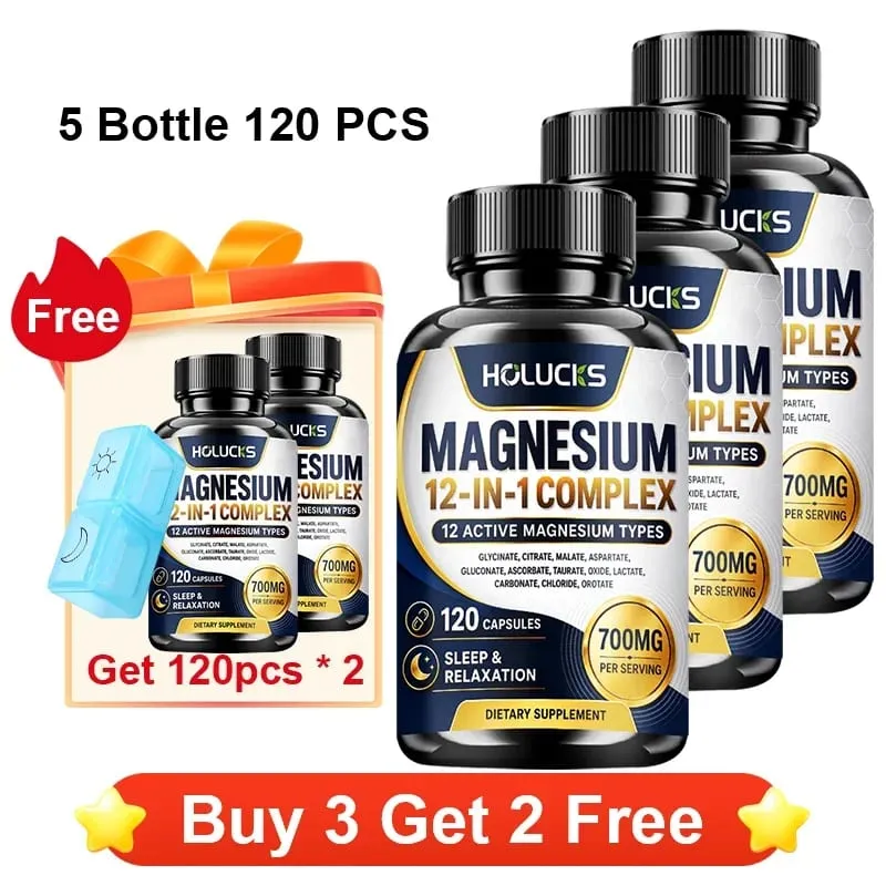 Advanced Magnesium Supplement with Citrate & Malate Magnesium Support Immune Heart Joint Teeth & Bone Health Gut Health
