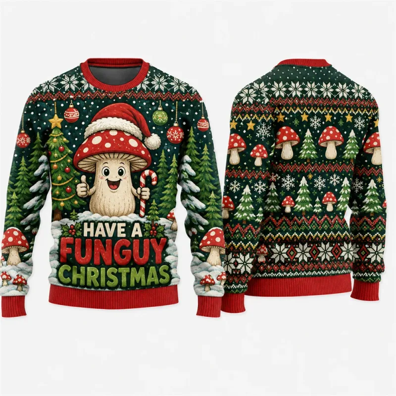 Goaty And Bright Christmas Sweatshirt Funny Goat 3D Printed Crewneck Long Sleeve Unisex Ugly Xmas Sweater Holiday Party Pullover