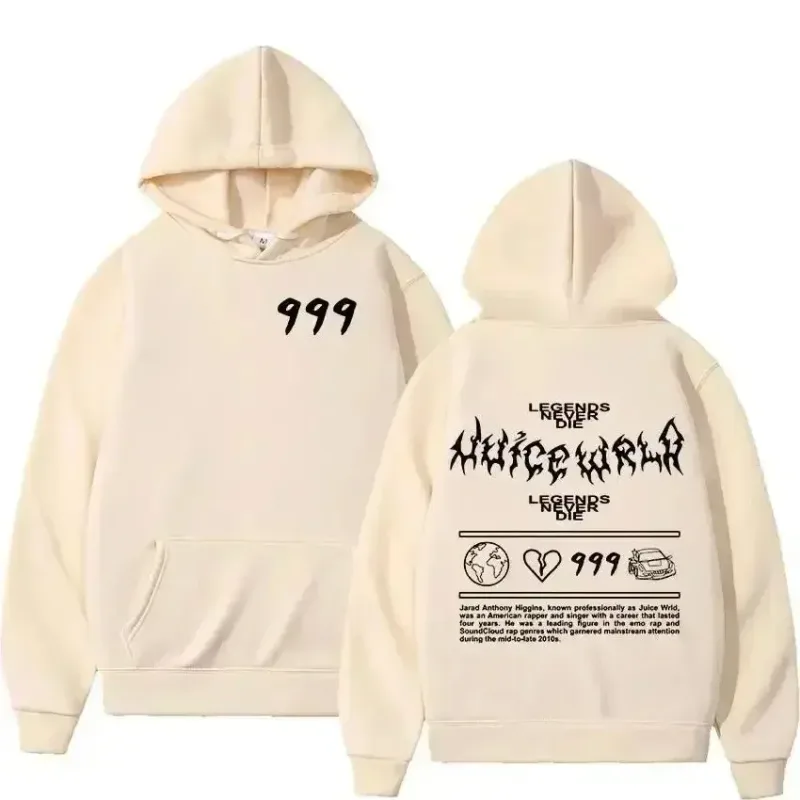 2026 Juice WRLD Men's Hooded Sweatshirt Autumn Fashion Hip Hoo Casual Pullover Unisex Street Style Loose Fit Warm Y2K Trend