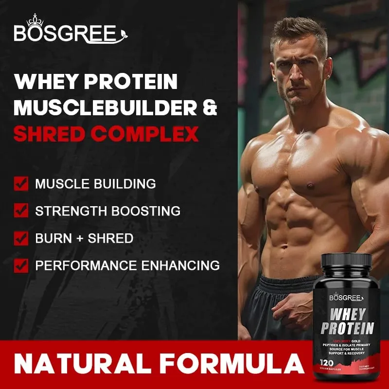 Whey Protein Capsules - Contains 6000mg of Protein - Balanced Muscle Health Boost Immunity and Support Post-exercise Recovery — image 5