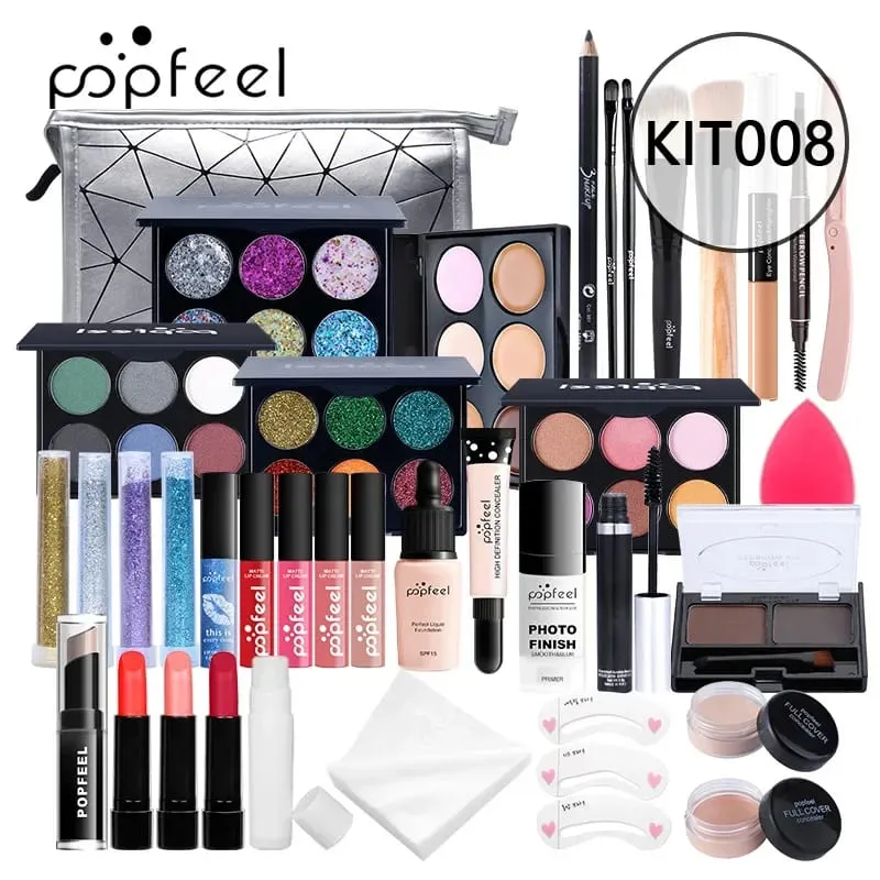 Christmas Makeup Gaveæske Foundation Eyeshadow Powder Long Lasting Lip Ink 27 stykker Fødselsdagsgaver Makeup til kvinder komplet sæt
