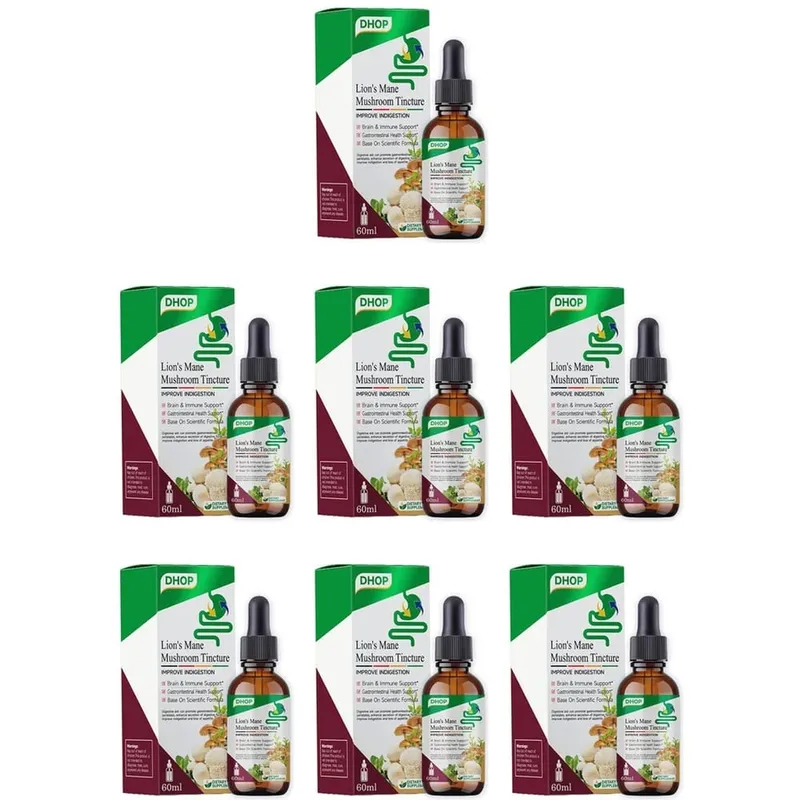 Lion's Mane Mushroom Tincture Liquid Brain & Immune Support and Gastrointestinal Health Support Lion's Mane 600 Mg 60 ML
