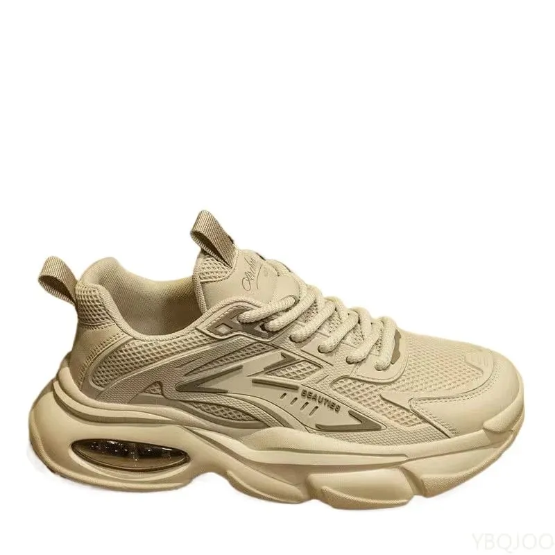 Fashionable versatile spring autumn new explosive thick soled men's shoes casual comfortable height increasing sports shoes