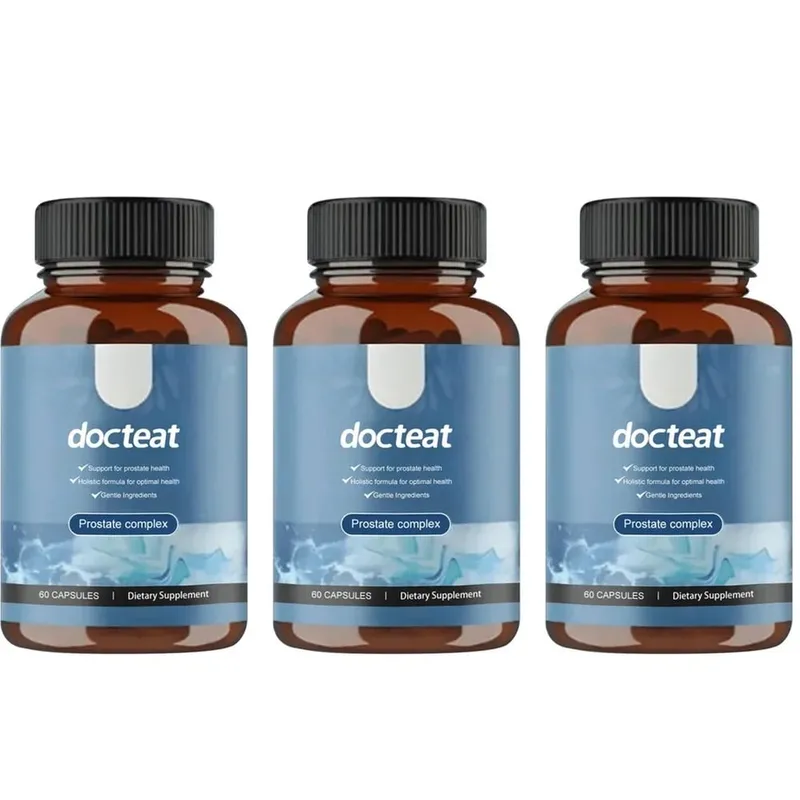 Docteat Prostate Complex Capsules Supports Prostate Health and Urinary Flow with Saw Palmetto Pumpkin Seed Extract 60 Capsules