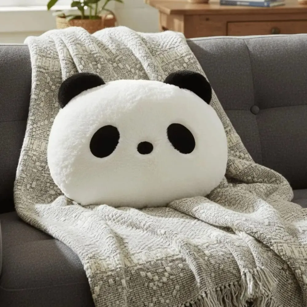 محشوة الحيوان أفخم الباندا وسادة غرفة نوم أريكة ديكور المنزل محشوة الباندا وسادة Kawaii 30 سنتيمتر الباندا رمي الوسائد — image 2