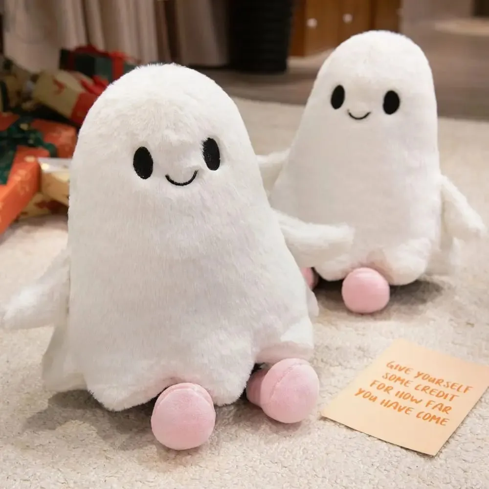 Simulation Little Ghost Interactive Handmade Cartoon Ghost Fluffy Collection Holloween Ghost Pillow Home Decor — image 9