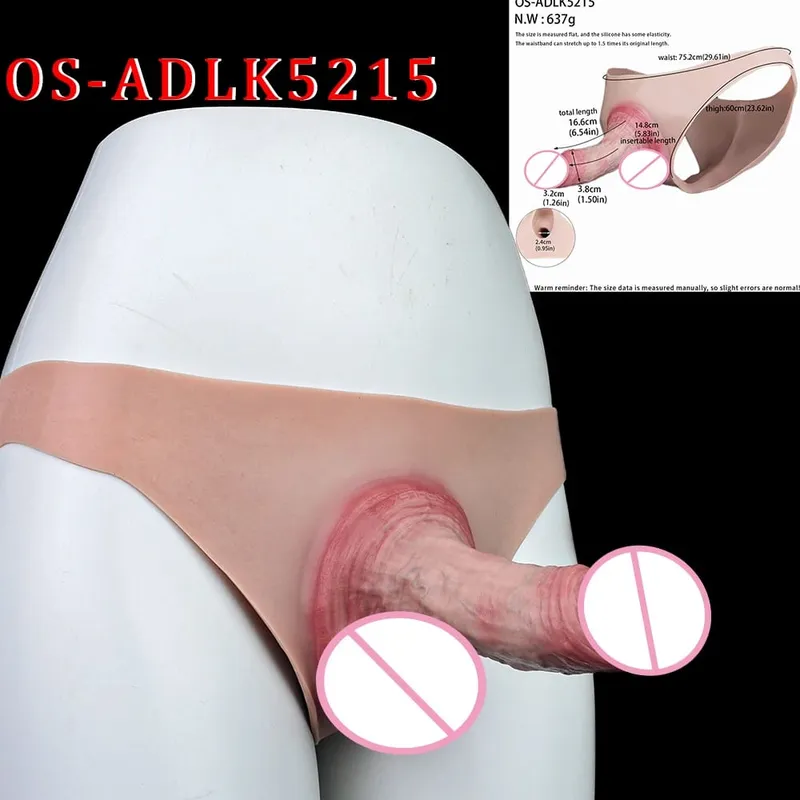 Realistický rukáv na penis s vysokým pasem насадка на член Pásek na duté dildo kalhotky Silikon Dick Extender sexuální hračka pro muže — image 10