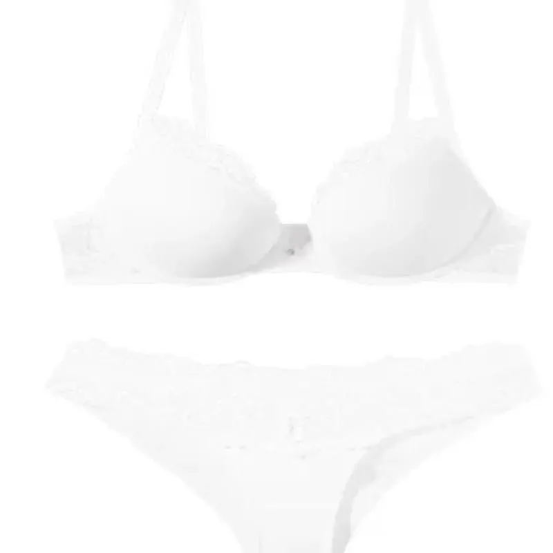 Ladies Soft Underwire Lace Lingerie Set Push‑Up Bra Anti Sagging Lifting Comfort Lightweight Casual Women Underwear Kit — image 5
