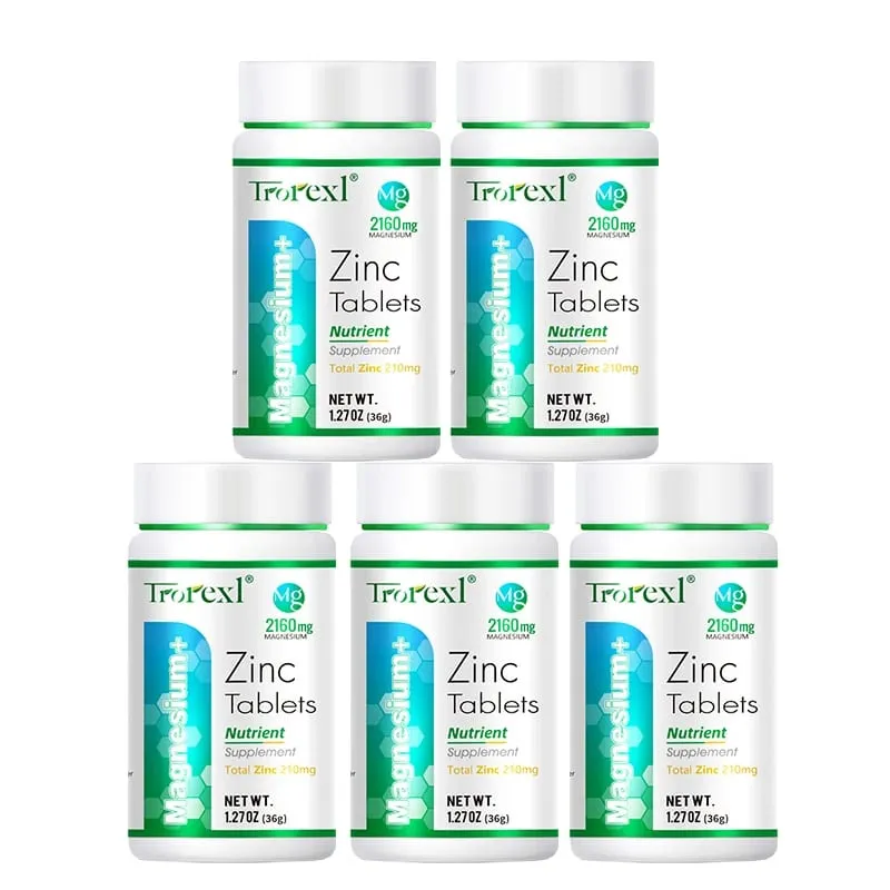 Bästa magnesiumzinktillskott 60 tabletter Öka vitaliteten Immunhälsa — image 10