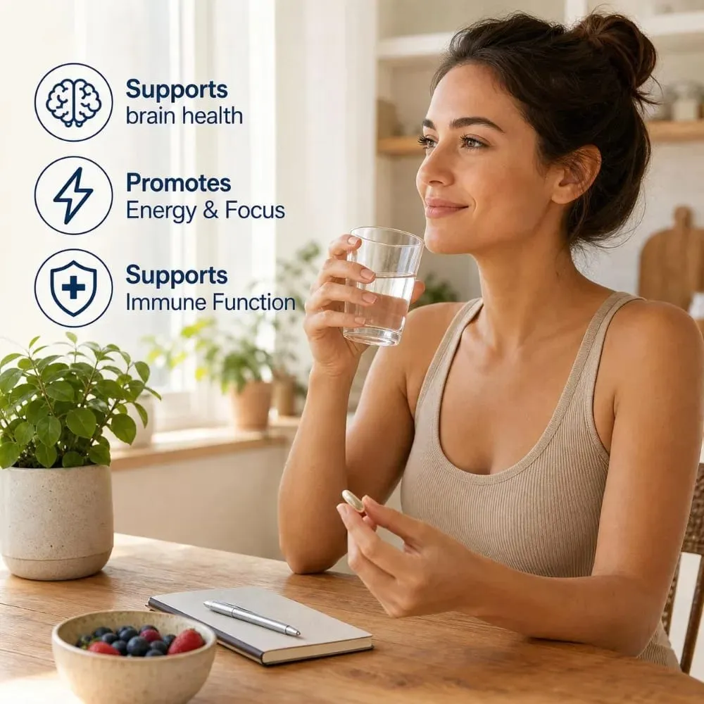 Magnesium L-Threonate 2000mg 120 Vegan Capsules - Brain Health Supplement - Energy Focus Immune Support Non-GMO GMP Dietary
