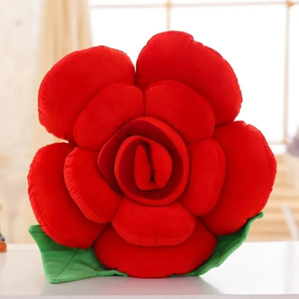 New Large Rose Shaped Pillow Simulated Plush Sofa Flower Cushion Colorful Car Interior Cushion Home Decor — image 6