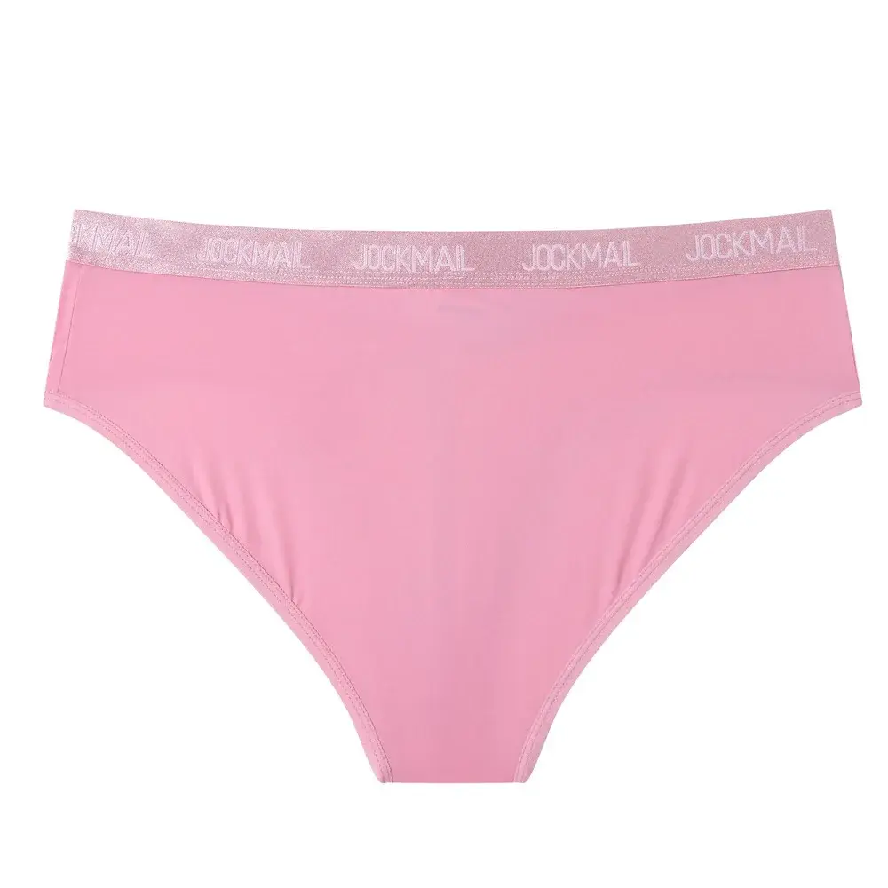 Jockmail Herren-Unterwäsche, niedrige Taille, sexy Brief, Sport, atmungsaktiv, Sommer-Eis-Seiden-Slip, große Tasche, Nylon, einfarbig, Mann-Höschen