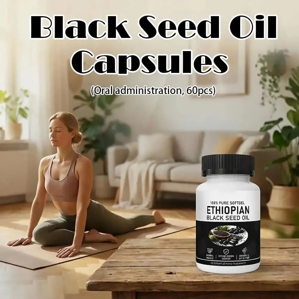60 Capsules Bottle Black Seed Oil Supports Immune Joint Digestive Hair Skin Health Non-GMO Gluten Colon Cleansing Supplement — image 5