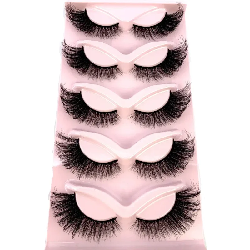 New Cat Eye Lashes 5/7/10 pairs 3D Faux Mink Eyelashes Winged Fluffy Fake Lashes Soft Natural long Full Strip Lash Make