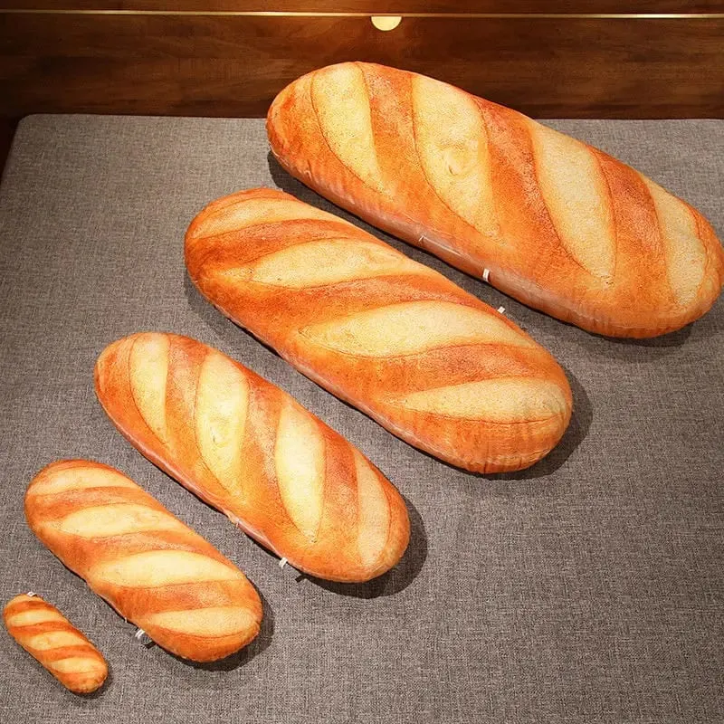 50cm/20cm Bread Pillow French Bread Plush Pillow Stuffed Printing Images Food Peluche Party Prop Decor Sleeping Companion Gift
