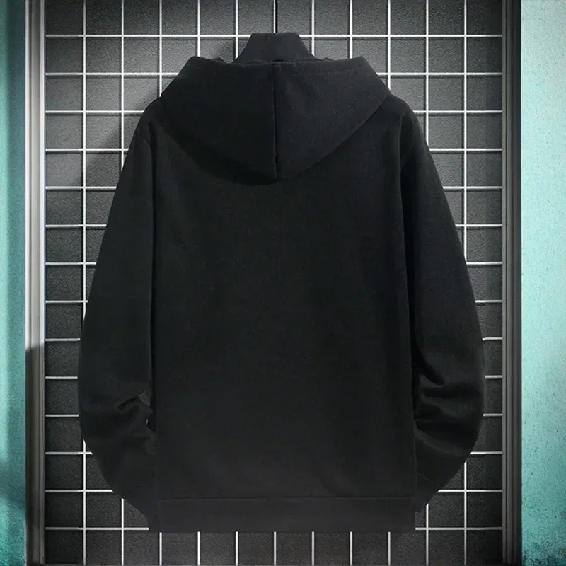 Mens Urban Hoodie 2025 High Quality Solid Color Long Sleeve Sweatshirt Casual Sporty Hooded Outerwear Jesus Cross Print Pullover — image 16