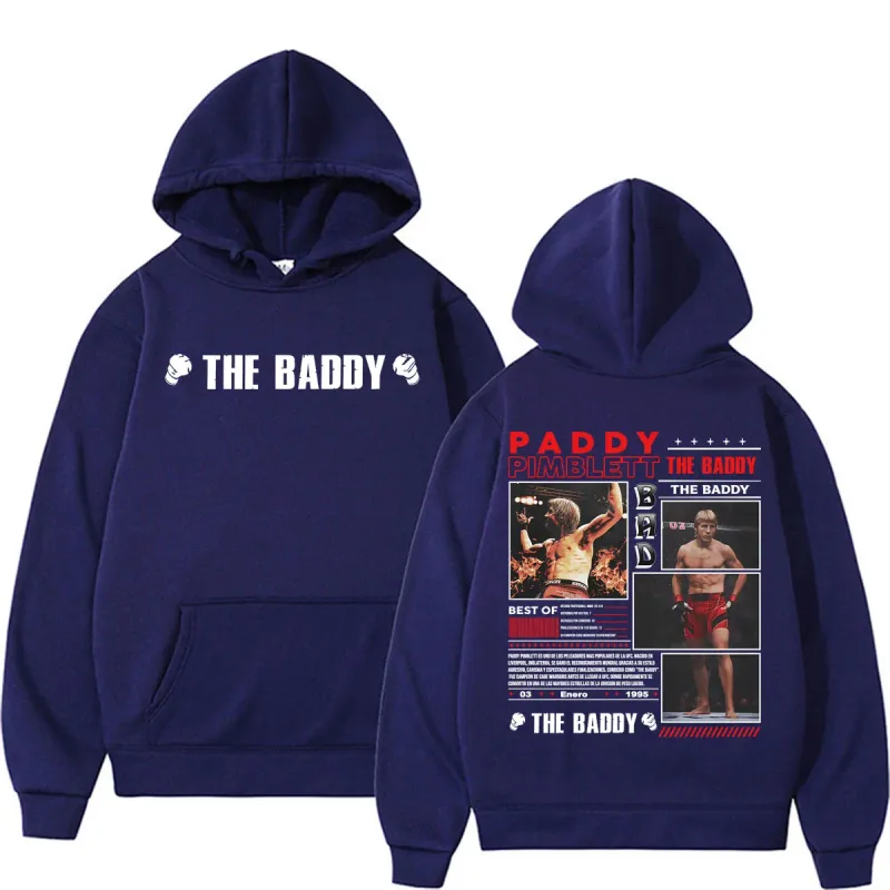 Paddy Pimblett The Baddy Retro Graphic Hoodies Men Women Fashion Violence Aesthetic Sweatshirt Fleece Casual High Quality Hooded — image 4