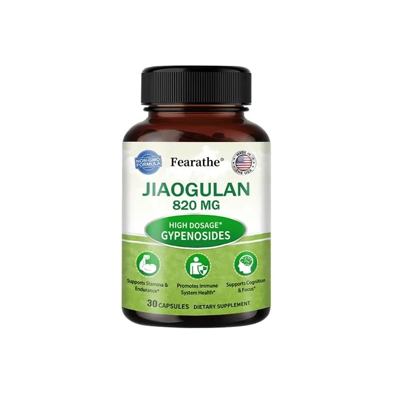 Jiaogulan Extract Supplement High Concentration Relieves Stress Regulates Metabolism Non-GMO Gluten-free 120 Capsules