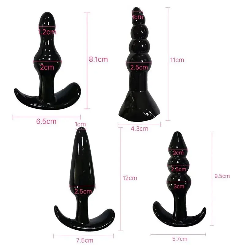4/5/7/8Pcs/Set Silicone Butt Plug Dildo Masturbation Anal Plug Vaginal Plug Sex Toys Combination Anal Bead Dilator Toys for Gay — image 4