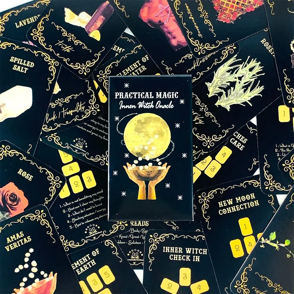 Practical Magic Inner Witch Oracle Cards 46 Card Deck Mysterious Divination Deck English Vision Edition Board Playing Game