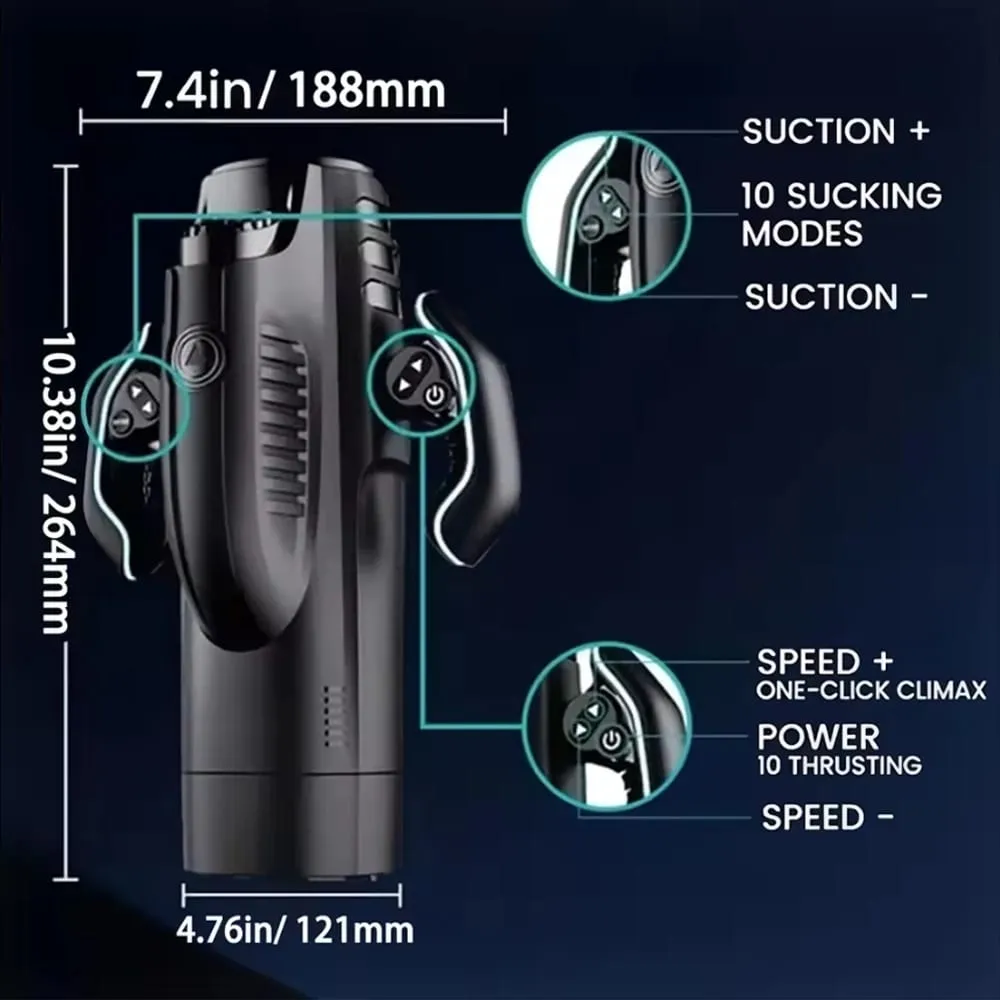 Automatic Sucking Telescopic Male Masturbator With Game Powerful Vacuum Sucking Blowjob Piston Adults Sex Toys for Men