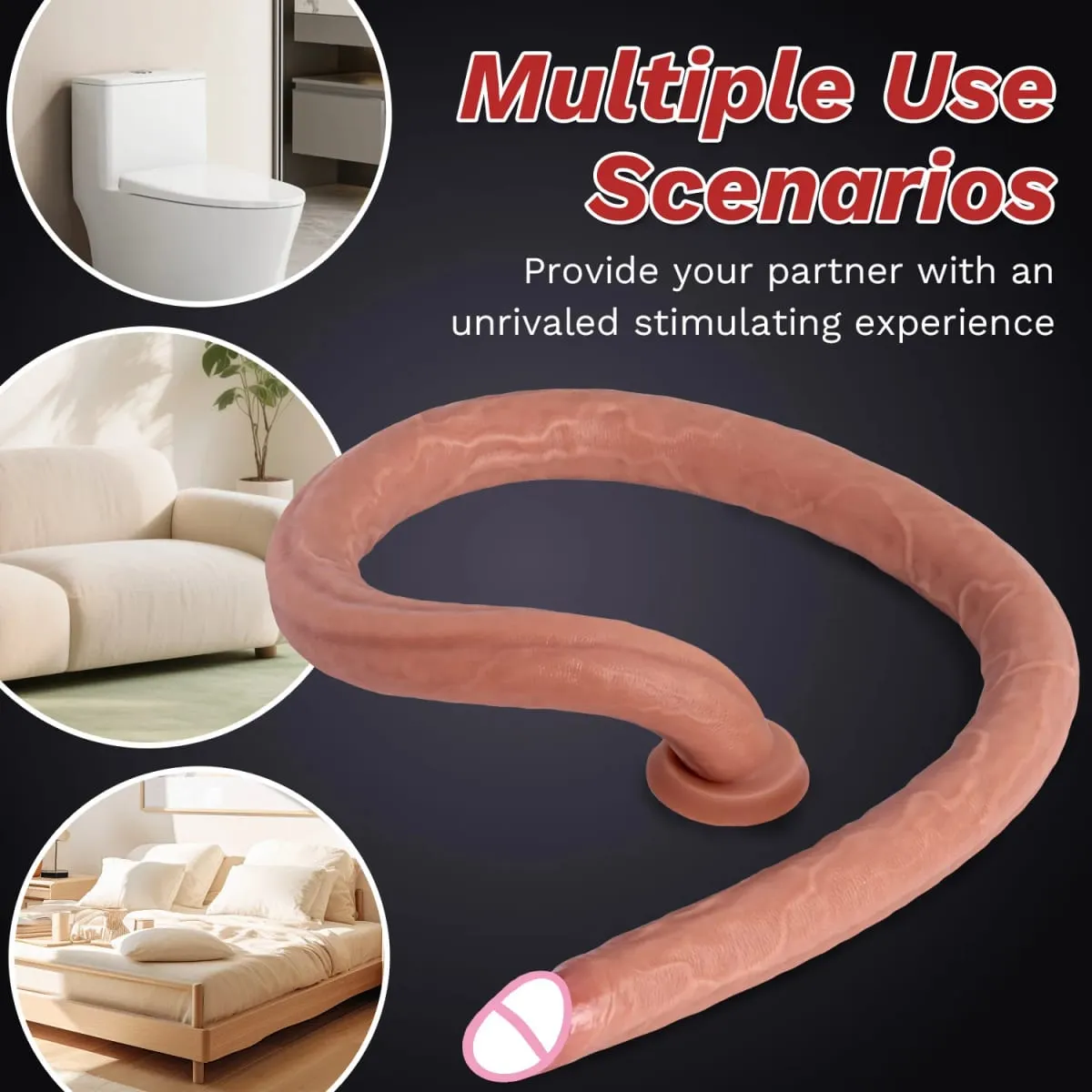 Extra Long Realistic Dildos G Spot Stimulation Deep Touch Penis Vagina Anal Dildo Dick Adult Sex Toys for Women Men Butt Plug