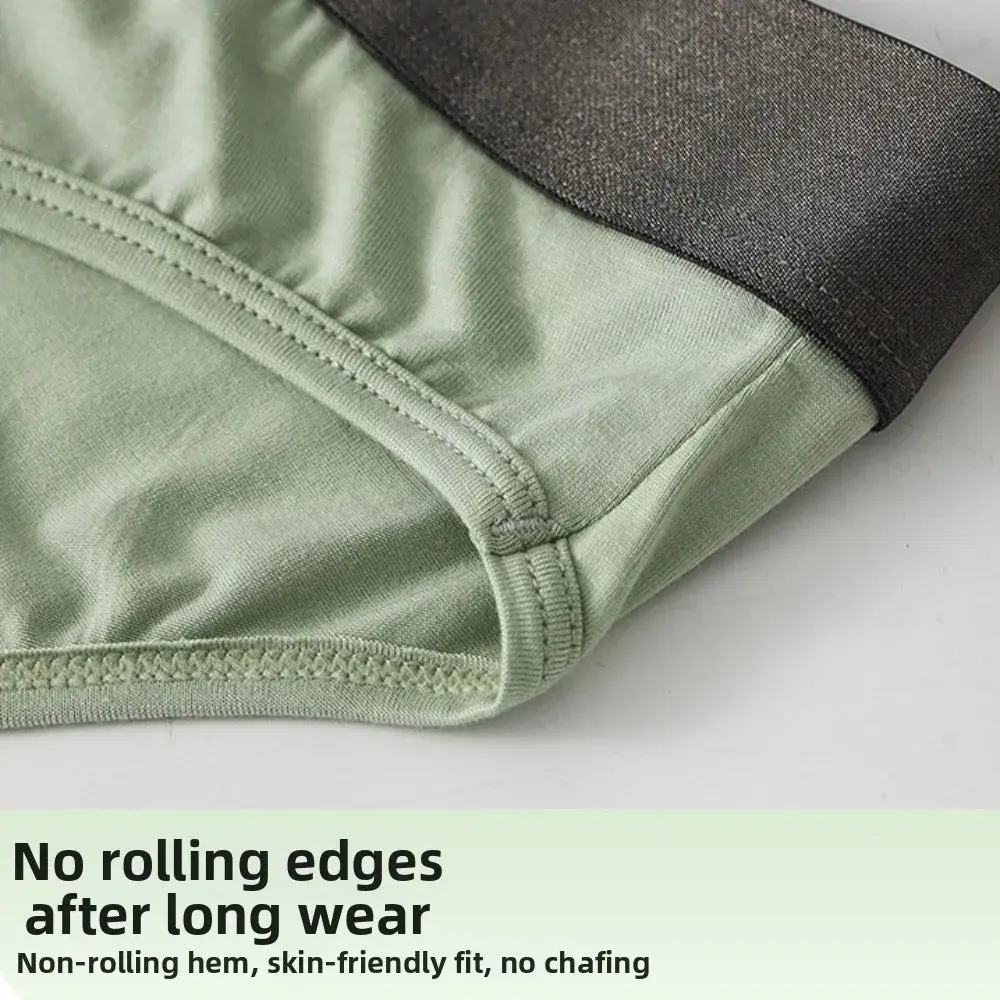 Bamboo Fiber Summer Thin Briefs Men Thin Underpants 2-in-1 Front Opening Men Front Opening Panties Breathable Lingerie