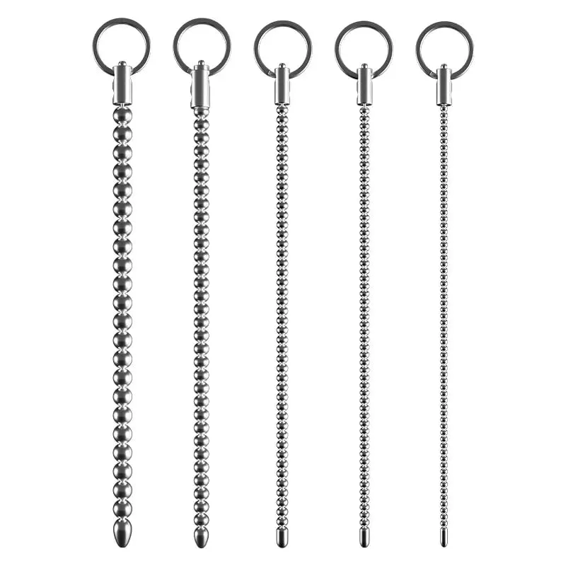 Metal Horse Eye Stick Penis Plug Urethra Bead Can Electro Shock Urethral Stimulator Sounding Masturbation Climax Sex Toy for Men