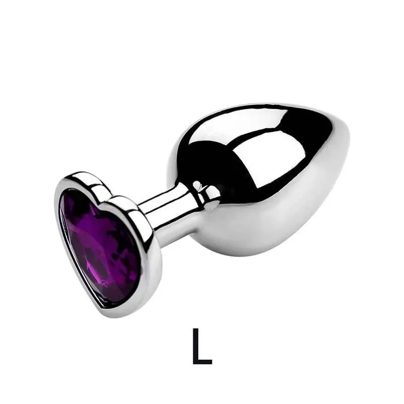 5 Sizes Stainless Steel Crystal Heart Anal Plug Removable Butt Plug Stimulator Prostate Massager Anal Sex Toys Dildos