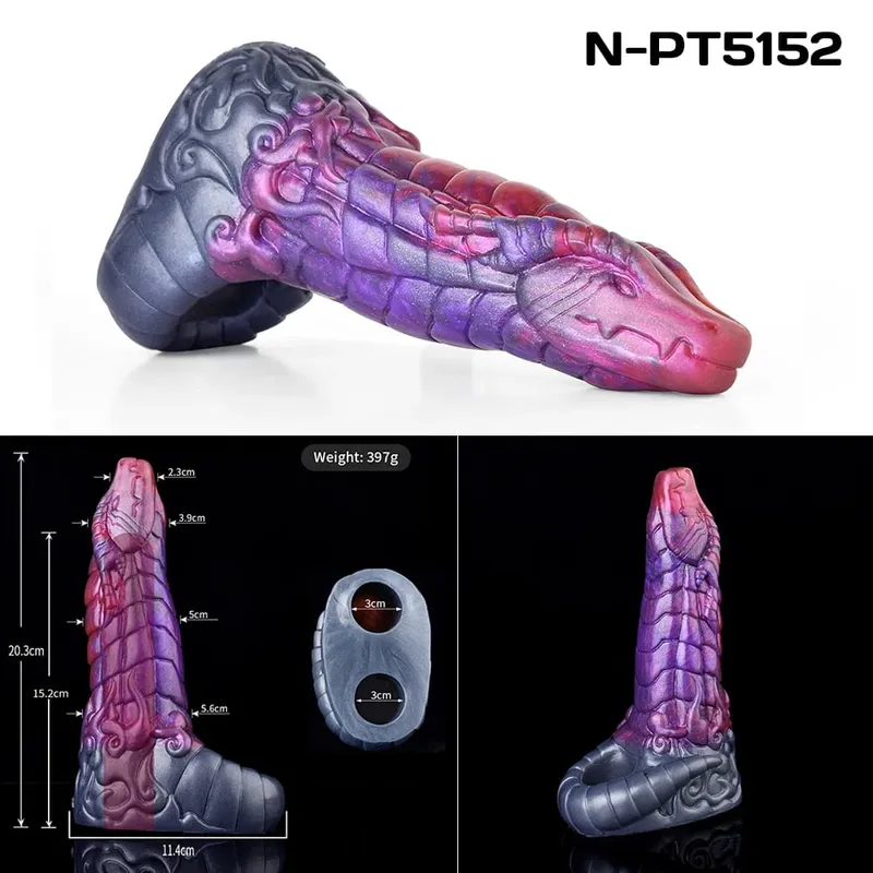 Multi-type Open-ended Fantasy Hollow Dildo Silicone Cock Sheath Male Penis Sleeve With Anti-drop Ring Adult Sex Toys 18+ — image 13