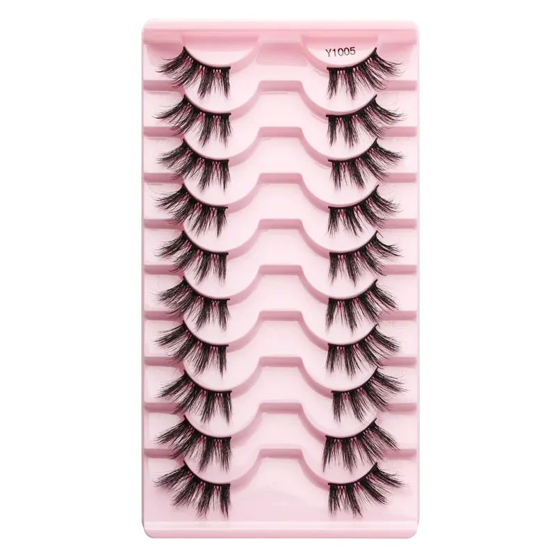 Poloviční řasy Přírodní načechrané umělé řasy Cat Eye Lash 3D Umělé norkové řasy Soft Winged Eyelash Extension Makeup Tool — image 17