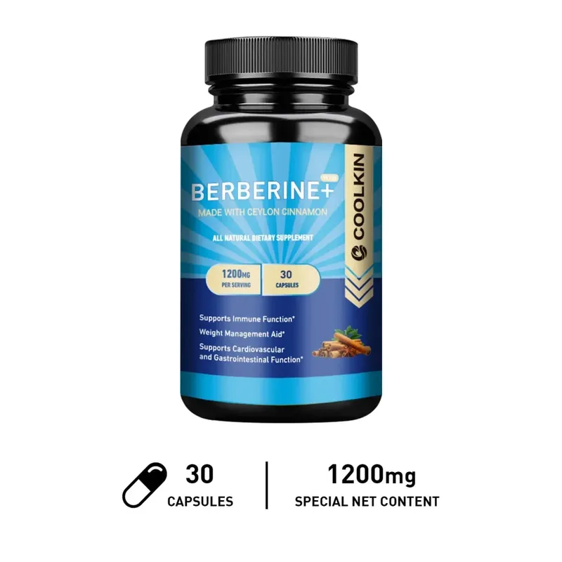 Premium Berberine HCl 1200 Mg Plus Økologisk Ceylon Kanel - Immunsystem Support Vægtkontrol supplement