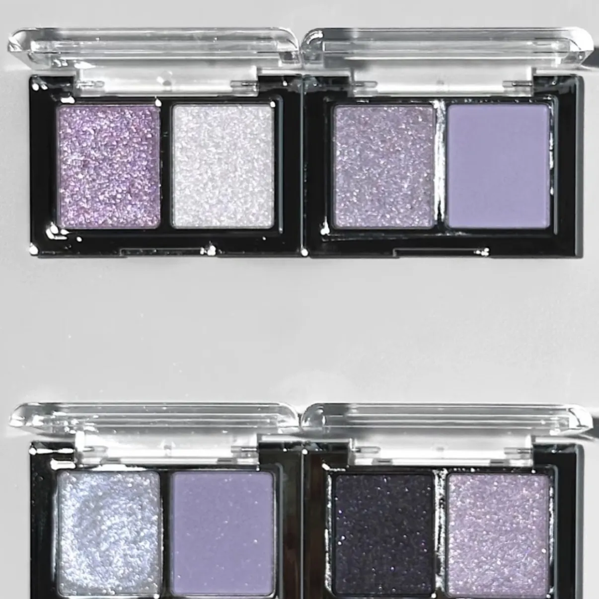 Dual Eyeshadow Palette Matte Shimmer Glitter Eyeshadow Palette Portable Long Lasting Fine Flash Eye Makeup Cosmetic