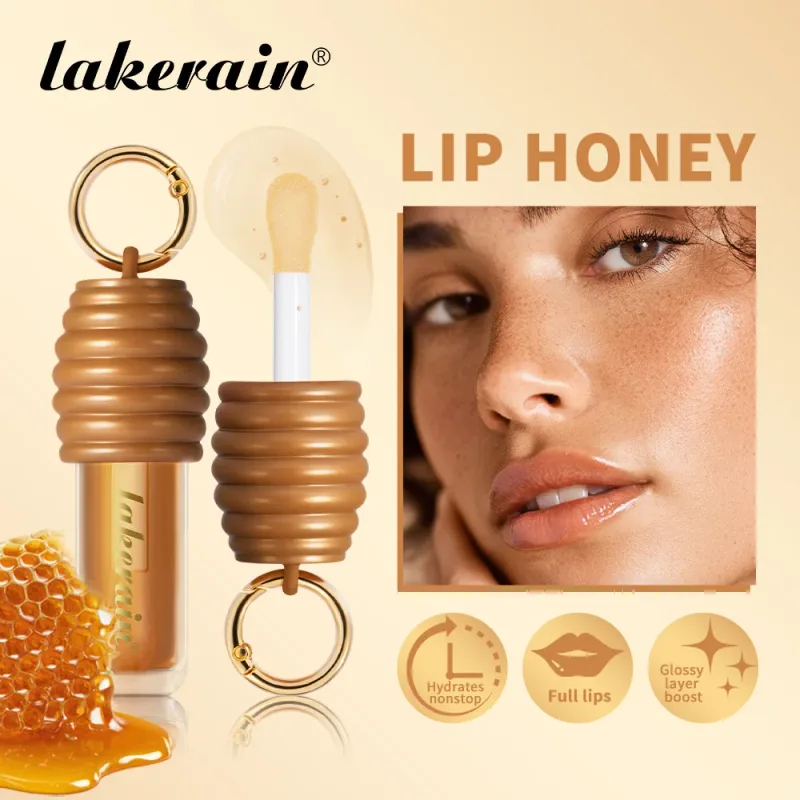 Lakerain Honey Lip Gloss Blank Tekstur Letvægts Ikke-klæbende Langtidsholdbar fugtet Smuk Blank Finish Glat læbemakeup
