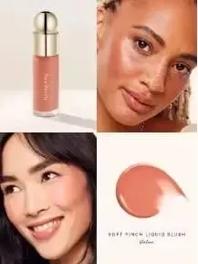 Zestaw do makijażu Rare Beauty Płynny rozświetlacz Pozostaje wilgotny i nie wysycha Róż w kremie Błyszczący, wilgotny naturalny róż w płynie