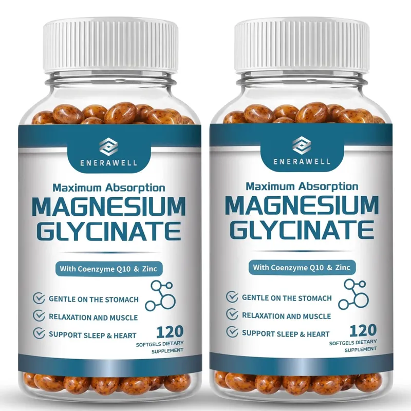Magnesium Glycinate 500mg Nutritional Supplement Supports Nervous System Bone & Muscle Health Supports Calm Mood & Body Relaxation for Daily Wellness
