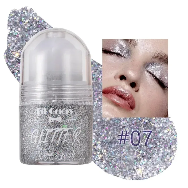 Sparkling Sequins Glitter Gel Face Body Eye Painting Shine Liquid White Silvery Pearl Gloss Eye Brighten Stage Makeup Decoration — image 9